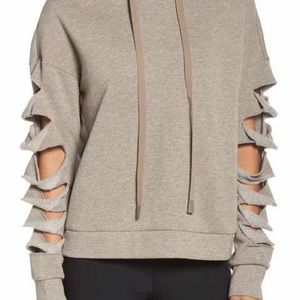 ALO Yoga slay slashed hoodie sweatshirt size medium